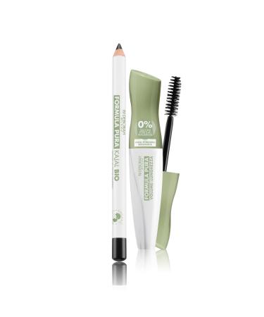 DEBORAH Deborah Milano Kajal Organic Eye Make-Up Set Pure Formula Deep Black N.1 and Mascara Formula Pure Volume and Length Volumising and Stretchy Black 12 ml