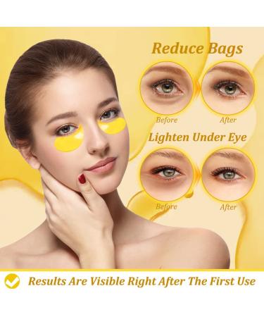 OUOYYO 24K Golden Eye Mask (60 PCS) - Collagen Eye Patches for Dark Circles, Wrinkles, & Puffy Eyes - Face Care Beauty - Buy Online on GoSupps.com