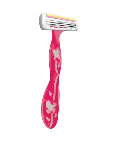BIC Soleil Simply Smooth Women's Disposable Razors - 3 Blades, Moisture Strip, Silky Smooth Shave - 6-Count Pink (Pack of 1) - Buy Online on GoSupps.com