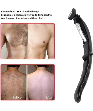 Qudinip Men Back Trimmer Body Hair Groomer for Men with Removable Curved Handle Wet Dry Use Extreme Reach for Back Chest Face - Buy Online on GoSupps.com