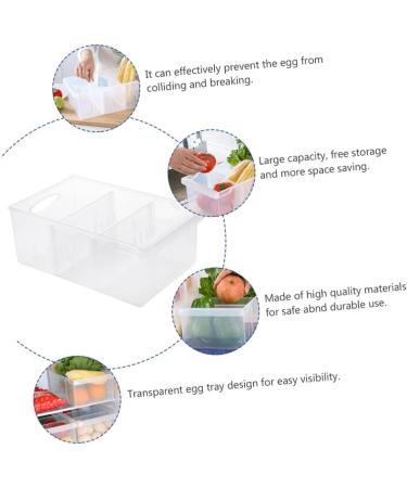OSALADI Food Containers 2pcs Food Storage Box Small Refrigerator for Room Fridge Plastic Containers Egg Tray Shelf re-usable - Buy Online on GoSupps.com