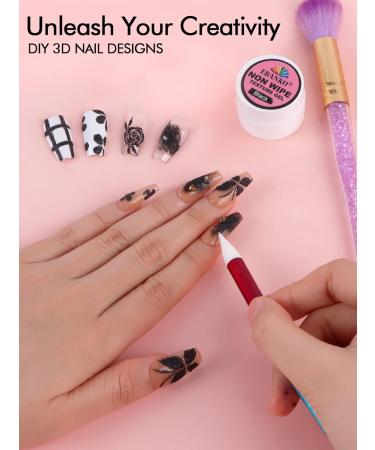  EBANKU EBANKU 3D Textured No Wipe Gel for Nail Art Thick Sculpting Gel with Sand Structure for Embossed Painting and Relief Designs Solid Color for 3D Nail Decoration Black - Buy Online on GoSupps.com
