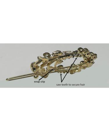 Set of 6 Snap Clip Barrettes for Thin Hair Women/Girls - Jet Purple Fuchsia Red Aqua AB - Buy Online on GoSupps.com