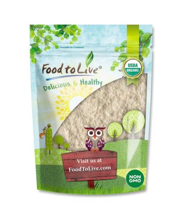 Food to Live Organic Almond Protein Powder 1 Pound Single Ingredient Non-GMO No Added Sugar Vegan Kosher Bulk Almond 1 Pound (Pack of 1)