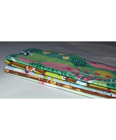 Farm Life 2 Ply Printed Flannel 8x8 Inches Set of 5 Little Wipes - Eco-Friendly, Reusable - Buy Online on GoSupps.com