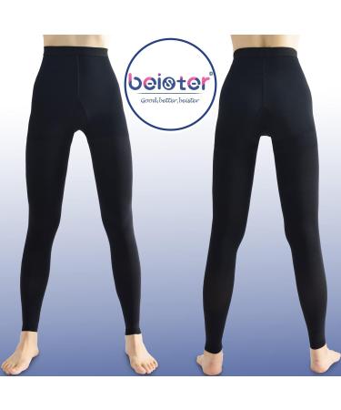 Beister Medical Compression Pantyhose 20-30mmHg Graduated Support Tights for Varicose Veins - Black XL - Buy Online on GoSupps.com