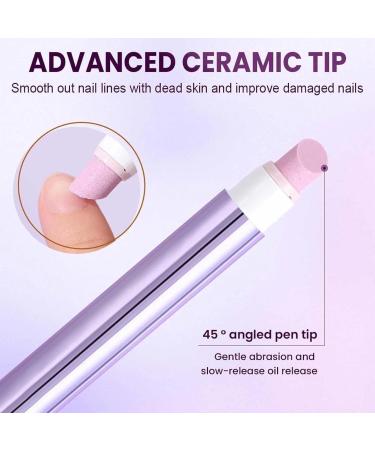 2pcs 3-in-1 Nail Care Pen Cuticle Pusher Nail Oil Pen with Ceramic Tip for Hangnails Cuticle Oil Pens for Nails Dry & Damaged Nails Repair Kit Moisturize Strengthen Brighten Care - Buy Online on GoSupps.com