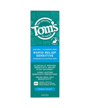 Buy Tom's of Maine Rapid Relief Sensitive Natural Toothpaste - 4 oz Pack of 3 | International Shipping Available - Buy Online on GoSupps.com