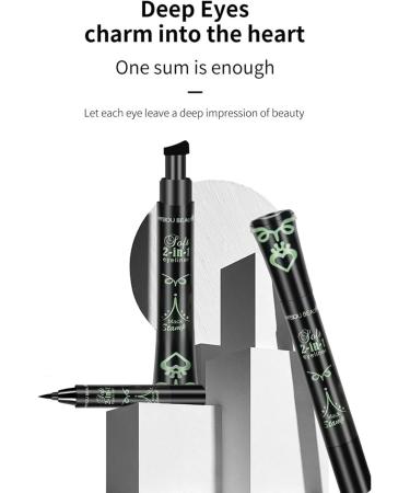 Dual Head Eyebrow - Eyebrow Stencil Stamp Eyebrow Eyeliner Pencil Long-Lasting Quick Drying Waterproof Double Tip for Sensitive Eyes and Defined Eyebrows Shakven Green - Buy Online on GoSupps.com