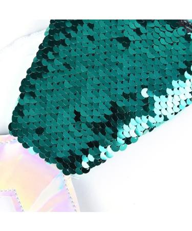 Sequin Mermaid Crossbody Purse with Coin and Starfish Headbands in Blue - Buy Online on GoSupps.com