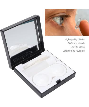Contact Lens Travel Case Set with Care Fluid Bottle - Mini Etui with Tweezers & Storage for Soaking Lenses - Buy Online on GoSupps.com