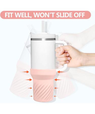 Apritsce Light Pink Silicone Sleeves for Stanley Cup & Quencher 40oz - Protective Water Bottle Cover - Buy Online on GoSupps.com