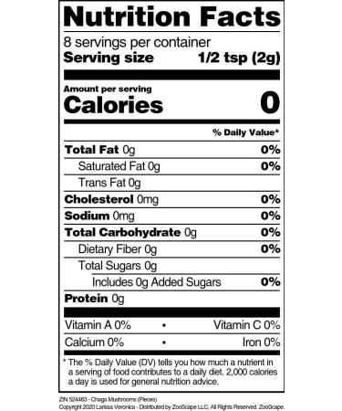 Larissa Veronica Chaga Mushrooms (Pieces) (4 oz ZIN: 524463) - 2 Pack - Buy Online on GoSupps.com