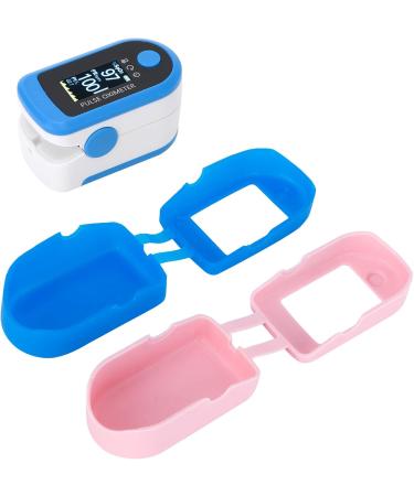 Oximeter Case Storage Protector Travel Blood Oxygen Silicone Home Cover Monitor for 2Pcs Holder Case Symbol Signs (Blue+) Blue+pink - Buy Online on GoSupps.com