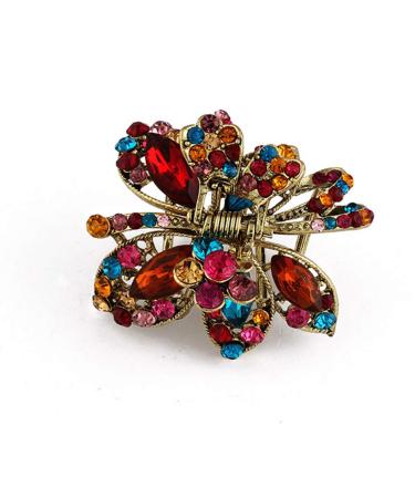 Lurrose Rhinestone Butterfly Mini Hair Claw Clips - Set of 5 | Metal Jaw Clips for Women's Hair Accessories - Buy Online on GoSupps.com