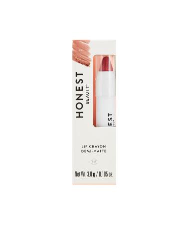 Honest Beauty Lip Crayon in Demi-Matte Fig | Lightweight High-Impact Color with Jojoba Oil & Shea Butter | EWG Certified, Dermatologist Tested, Hypoallergenic & Cruelty-Free | 0.105 oz - Buy Online on GoSupps.com