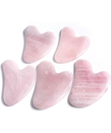 JOVIVI Rose Quartz Gua Sha Board - Heart-Shaped Scraping Massage Tool for Acupuncture Therapy | Natural Aventurine Healing Benefits - Buy Online on GoSupps.com