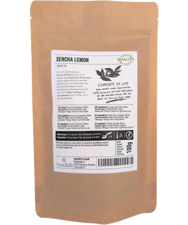  TeaClub TeaClub Sencha Lemon loose leaf green tea 100g Japanese green tea with matcha and lemongrass - Buy Online on GoSupps.com
