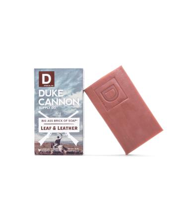 Duke Cannon Supply Co. Big Ass Brick of Soap - Superior Grade, Large Men's Soap with Musky Masculine Scents, All Skin Types, Leaf & Leather, 10 oz.