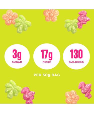 SmartSweets Tropical Sours 50g (Pack of 14) Candy with Low Sugar Low Calorie No Artificial Sweeteners Vegan Plant-Based Gluten-Free Healthy Snack for Kids & Adults - Buy Online on GoSupps.com