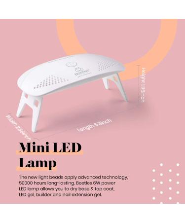 Beetles Nude Pink Gel Nail Polish Kit with UV LED Light - Starter Kit for DIY Home Manicure | Soak Off Pink Gel Polish Set with Nail Lamp and Nail File - Halloween Nails Gift for Women - Buy Online on GoSupps.com