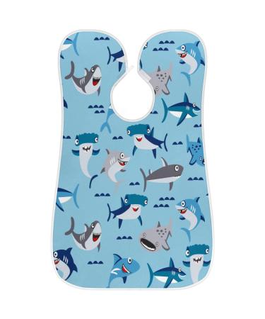 Funny Shark Beard Bib Apron | Waterproof Hair Catcher for Men | Grooming Cape with Suction Cups - Perfect Gift - Buy Online on GoSupps.com