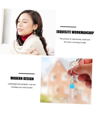 30 Pcs Lollipop Pendant Keychain Key Fob Lollipops Dessert Resin Charm Fashion Pendant Cartoon Cake 4.50X1.50X1.50CM Random Color - Buy Online on GoSupps.com