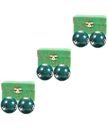 Beaupretty 6 Stk Health Massage Handball Stress Balls Stress Balls Marble Baoding Balls Gemstone Baoding Balls Stress Ball Massage Ball Handglings Massage balls Magnetic Tools