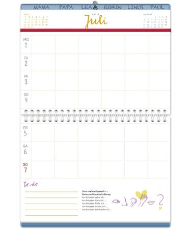 Vergissmeinnicht 2024 Family Calendar for Home and Wall - Organize with Style - Buy Online on GoSupps.com