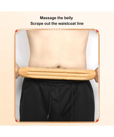 Premium Wooden Massage Device | Muscle Roller & Gua Sha Scraper for Relaxation & Lymphatic Drainage - 17 Pearl Body Shaping Tool - Buy Online on GoSupps.com