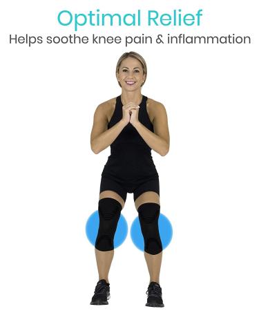 Vive Knee Compression Sleeves - Support for ACL, PCL, Meniscus, Patella Pain - for Weightlifting, Running - XX-Large Black - Buy Online on GoSupps.com