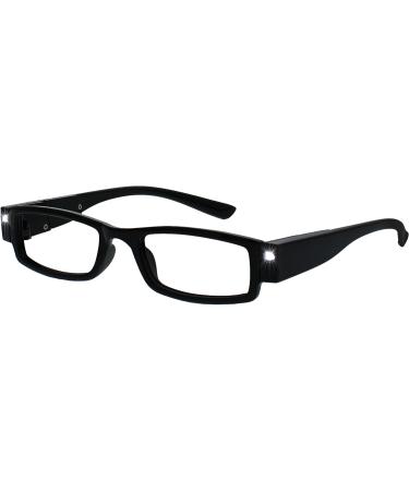 Buy Illuminated LED Night Time Reading Glasses - Black L1-1 +3.00 for Men & Women | The Reading Glasses Company - International Shipping Available - Buy Online on GoSupps.com