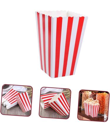 HOMSFOU 20 Pcs Boxes Popcorn Carton Classic Popcorn Containers Popcorn Bags Popcorn Containers Movie Night Gift Popcorn Machine Popcorn Packets Popcorn Buckets Decorate Paper Stripe - Buy Online on GoSupps.com