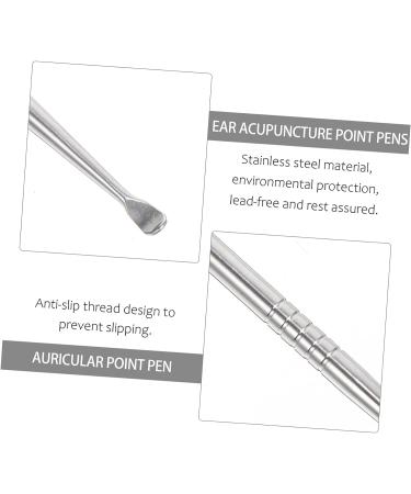 Healifty 12 Pcs Auricular Point Probe Pen Ear Cleaner Kit with Acupressure Tools for Earwax Removal and Massage - Silver Spring Spoon Included - Buy Online on GoSupps.com