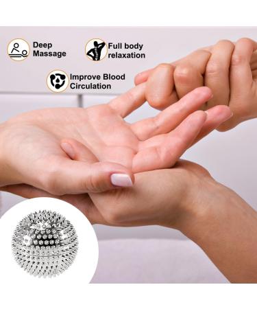 6 Pieces Magnetic Acupressure Balls Set | Stress Relief Massage Rings for Fingers | Hedgehog Balls for Hand & Foot Massage (32mm/47mm/56mm) - Buy Online on GoSupps.com