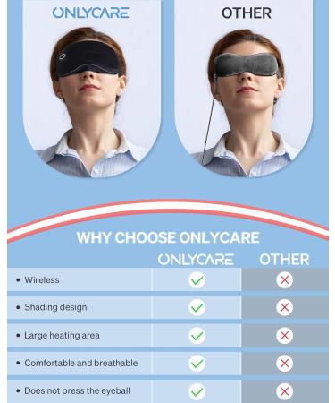 ONLYCARE Heated Eye Mask - Cordless Electric Warm Eye Compress for Dry Eyes USB Heating Pad for MGD Blepharitis & Sinus Relief Hot Therapy Sleep Mask in Real Silk - 1 Count - Buy Online on GoSupps.com