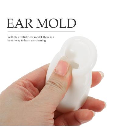 POPETPOP Silicone Ear Model Earmold for Earrings Acupuncture Jewelry - White - Buy Online on GoSupps.com