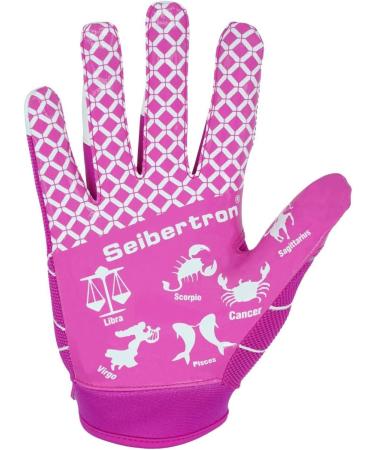 Seibertron Pro 3.0 Elite Ultra-Stick American Football Gloves for Youth & Adult - Pink  - Buy Online on GoSupps.com