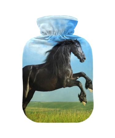 Hot water bottle with cover soft warm for winter bed hand neck and shoulders 2 l