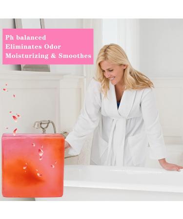 Vickoneer 3 Pack Yoni Soap Bars for Women - Organic Handmade Feminine Vaginal Wash Bar - pH Balanced, Remove Odor - Care Rose Scented - 2.82 oz Red - Buy Online on GoSupps.com