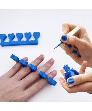 Toe Separator 12PCS Sponge Toe & Finger Separators for Nail Varnish Toe Dividers/Spacer for Nail Art Pedicure Manicure Nail Accessories Pink Blue Purple - Buy Online on GoSupps.com