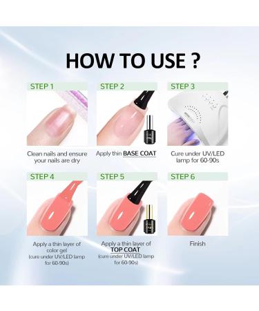 15ML No Wipe Top & Base Coat Set - Crystal Glossy Gel Nail Polish - Superior Manicure Essentials for Perfect Nails - Buy Online on GoSupps.com
