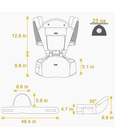 FRUITEAM 6-in-1 Baby Carrier with Hip Seat - Blue | Adjustable for Newborn to Toddler | Breastfeeding-Friendly - Buy Online on GoSupps.com