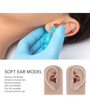 Silicone Ear Model Left and Right Soft Flexible Model Fake Ear Piercing Practice Human Ear Model Silicone Ear for Jewelry Display Acupuncture Teaching (#3) - Buy Online on GoSupps.com