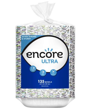 Encore Ultra 20 oz Bowls 135 Count (Pack of 4)
