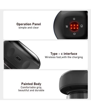 Electronic Cupping Therapy Device - Intelligent Electric Cupping & Gua Sha Massager for Pain Relief | 6-File Black - Buy Online on GoSupps.com