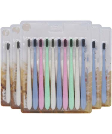 SUICRA Travel Toothbrush Set - 10 Pcs Soft Charcoal Handle for Family Oral Care - Portable & Stylish - Buy Online on GoSupps.com