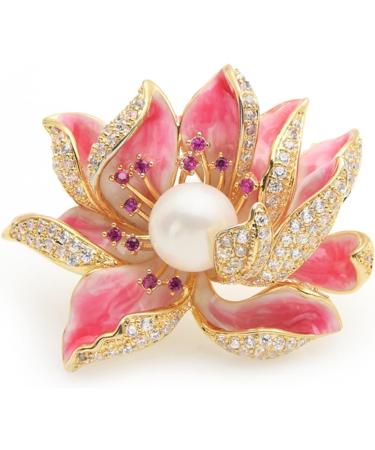 WIPPWER Pin Jewelry Gifts for Women Ladies Fashion Accessories Ladies Elegant Lotus Brooch Flower Shaped Brooch Party Banquet Brooch Brooches & Pins - Buy Online on GoSupps.com
