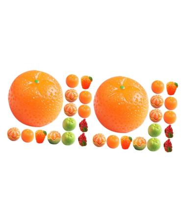 FAVOMOTO 50 Pcs Emulational Fruit Toys Durable Popular Toy Phone Case Accessories Fake Fruit Prop Diy Resin Crafts Decor Three-dimensional Model Headgear Decorate Child Decorations