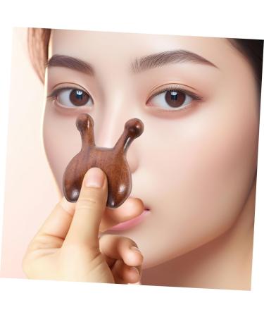 Frcolor 2-Pack Sandalwood Massage Comb & Gua Sha Facial Tools - Natural Wood Nose Scraper & Massage Devices for Health and Beauty - 5.7x4.0x1.8cm - Buy Online on GoSupps.com